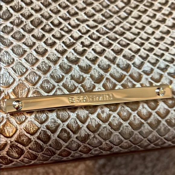 Brahmin Gold and Brown Shoulder Bag with Hobo Shape - Picture 4 of 5